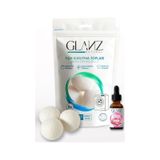 Glanz 3 Adet Yün Keçe Çamaşır Kurutma Topu 7 - 8 Cm + 30ml Esans Koku Hediye - Doğal Ürün Açık Bej