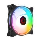 Glare F50 38CFM 1200RPM 12CM Rainbow 3p+4p Molex Soketli Kasa Soğutma Fanı 38CFM 1200RPM 12CM Gök