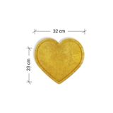 GLARESIN Bardak altlığı-Tepsi Masa süsü Kalp Epoksi kalıbı-Premium kalite uzun ömürlü Silikon kalıp 32x23 cm