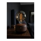 Glarus Atelier MONO | Rustik Taş Tozu Masa Lambası Toggle Switch G95 Led Filament 9w Ampul Dahil Kahverengi