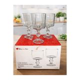 Glass In Love 6 Adet Cam Ayaklı Dondurma & Tatlı Sunum Kasesi Şeffaf
