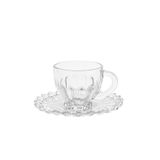 Glass In Love Cam Kahve Fincan Seti 6 Kişilik 110ml – Şeffaf Türk Kahvesi Fincanı ve Tabaklı Sunum Seti