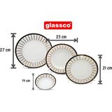 Glassco Altın Yaldızlı Yemek Takımı 24 Parça 6 Kişilik Yemek Seti