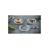 Glassco Kristalize Cam Çerezlik 12 Adet Çerezlik Sunumluk Cam Çerez Tabağı