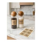 Glass&Grace 2’li 1500 ML Top Kapaklı Cam Erzak Kavanozu – Şık Tasarım, Dayanıklı Cam ve Pratik Mutfak Saklama Seti**