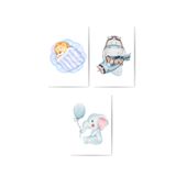 glassify 3’lü Sevimli Hayvanlar & Macera Temalı MDF Çocuk Odası/Bebek Odası Tablo Seti 25 x 35
