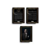 glassify Atatürk Köşesi 3'lü Anlamlı MDF Tablo Seti 25 x 35