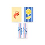 glassify Karides, Limon, Balık Figürlü 3'lü MDF Tablo Seti 25 x 35
