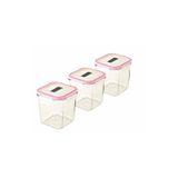 Glasslock Kare Cam Saklama Kabı 3x920 Ml.
