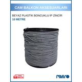 glassmakro 10 m Uzunlukta Makro Cam Balkon Plastik Gri Boncuklu İp Zincirleri Estetik ve Dayanıklı