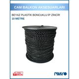glassmakro 10 Metre Uzun Cam Balkon Plastik Siyah Boncuklu İp Zincirleri Estetik Görünüm ve Dayanıklılık