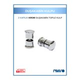 GLASSMAKRO 2 Kapılık Duşakabin Topuz Kulp Krom Cam Duşakabin Kulpu
