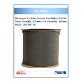 glassmakro Alüminyum Pvc Kapı Pencere Cam Balkon Kıl Fitili En 6,7mm - Kıl Uzunluğu: 10MM - Rulo - 200 Metre