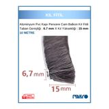 GLASSMAKRO Alüminyum Pvc Kapı Pencere Cam Balkon Kıl Fitili En 6,7mm - Kıl Uzunluğu: 15mm - 10 METRE