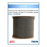 glassmakro Alüminyum Pvc Kapı Pencere Cam Balkon Kıl Fitili En 6,7mm - Kıl Uzunluğu: 15MM - Rulo - 125 Metre