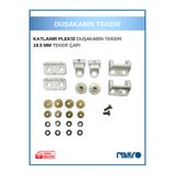 GLASSMAKRO Bella Katlanır Duşakabin Tekeri Beyaz