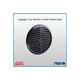 GLASSMAKRO Doğalgaz Cam Menfezi Siyah