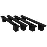 GLASSMAKRO Duşakabin Cam Kapı Kulp Siyah Kol (Ayarlı 14-16 cm)