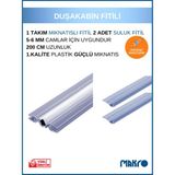 glassmakro Duşakabin Mıknatıs 1 Takım Ve 2 Adet Duşakabin Suluk Fitili Set 200 Cm (4-5-6 Mm Camlar)