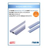 GLASSMAKRO Duşakabin Mıknatıs 1 Takım Ve 2 Adet Duşakabin Suluk Fitili Set 200 Cm (5-6 MM)