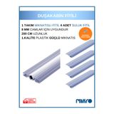 GLASSMAKRO Duşakabin Mıknatıs 1 Takım Ve 4 Adet Duşakabin Suluk Fitili Yükseklik 200 Cm 8 MM Camlar İçin