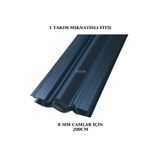 GLASSMAKRO Duşakabin Siyah Mıknatıslı Fitil - 200 Cm 8 MM Camlar İçin