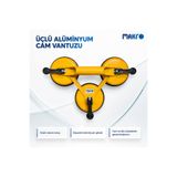 GLASSMAKRO Makro Alüminyum 3'lü Cam Vantuzu