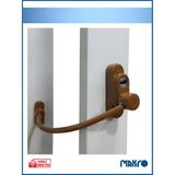 glassmakro Penkid Çelik Halatlı Pvc Pencere Emniyet Çocuk Güvenlik Kilidi Açık Kahverengi