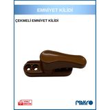 glassmakro Pvc Kapı Pencere Pimapen Balkon Kapısı Çocuk Emniyet Kilidi Hırsız Güvenlik Çekmeli Metal Kahverengi