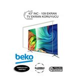 Glassmax Beko 43B7000 Uyumlu 43 inç 109 Ekran TV Ekran Koruyucu