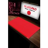 GlassPad Cam Mouse Pad - Kırmızı - Premium Temperli Cam - 80x40 Cm [L]