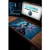 GlassPad Cam Mouse Pad - Oni Samurai - Premium Temperli Cam - 80x40 Cm [L]