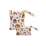 GlassySKY Bebek Bezi/Kıyafet/Çamaşır/Kozmetik Su Geçirmez Saklama Çantası -Okul-Kreş-Havuz-Seyehat (2 Adet)