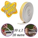 Glaswen 10X2=20 Metre Kapı Pencere Bandı Beyaz Fitili Yapışkanlı Soğuk Izolasyon Bant