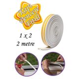 Glaswen 1x2=2 Metre Kapı Pencere Bandı Beyaz Fitili Yapışkanlı Soğuk Izolasyon Bant