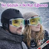 Glaswen 2 Adet Kayak Gözlüğü Aynasız Gökkuşağı Ventilli Güneş Kar Koruyucu Gözlük Uv Korumalı Snowboard Glasses Gözlük - 150 cm - Çok Renkli