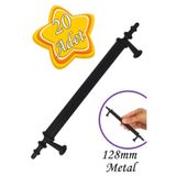 GLASWEN 20 Adet Erciyes kulp Siyah 128 mm Kulp Mobilya Mutfak Dolabı Çekmece Dolap Kapak Kulpu Kulbu Metal K