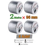 GLASWEN 4 Adet Çatı İzolasyon Bandı 96 mm X 2 MT Su Sızdırmazlık Geçirmez Delik Yalıtım Çamur Boru Sakız Tam