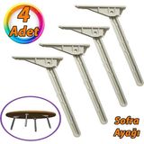 Glaswen 4 Adet Katlanabilir Beyaz Yer Sofra Ayağı Katlanır Yer Sofrası Sini Altı Plastik Ayak 22 cm