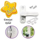 Glaswen 5 Adet Güvenlik Kilidi Bebek Çocuk Pvc Kapı Pencere Emniyet Kilidi Mandalı Cam Hırsız Kilidi Beyaz