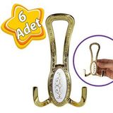 GLASWEN 6 Adet Seç Portmanto Altın Gold Askı Vestiyer Duvar Askısı Askılık Metal Dolap Elbise Askılığı