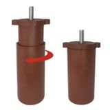 Glaswen 8 Adet Ayarlı Destek Ayağı 13 X 19 Cm Kahverengi Gizli Ayak M8 Civatalı Incediş Mobilya Kanepe Baza Koltuk Yükseltici