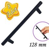 Glaswen 8 Adet Boy Kulp Mat Siyah 128 mm Kulp Mobilya Mutfak Dolabı Çekmece Dolap Kapak Kulpu Kulbu Metal Kulpları