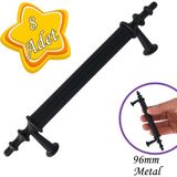 Glaswen 8 Adet Erciyes Kulp Siyah 96 mm Kulp Mobilya Mutfak Dolabı Çekmece Dolap Kapak Kulpu Kulbu Metal Kulpları