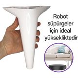Glaswen 8 Adet Zelve 20 cm Beyaz Lüx Mobilya Kanepe Sehpa Ünite Koltuk Ayağı Baza Ayak