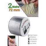 GLASWEN Çatı İzolasyon Bandı 72 mm X 2 MT Su Sızdırmazlık Geçirmez Delik Yalıtım Çamur Boru Sakız Tamir Bant