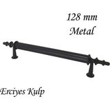 Glaswen Erciyes Kulp Siyah 128 mm Kulp Mobilya Mutfak Dolabı Çekmece Dolap Kapak Kulpu Kulbu Metal Kulpları