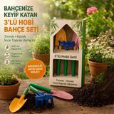 Glaswen Hobi 3'lü Set Çapa Tırmık Metal Bahçe Tarla Çim Peyzaj Bitki Çiçek Ekme Toprak Işleme Küreği Küçük - Renkli