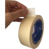 Glaswen Kağıt Bant 35 mm x 35 mt Maskeleme Bandı Koli Bandı Krem Rengi Güçlü Yapışkanlı Bant - Şeffaf