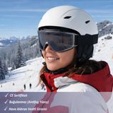 Glaswen Kayak Gözlüğü Füme Ventilli Güneş Kar Koruyucu Gözlük Uv Korumalı Snowboard Glasses Gözlük - 150 cm
